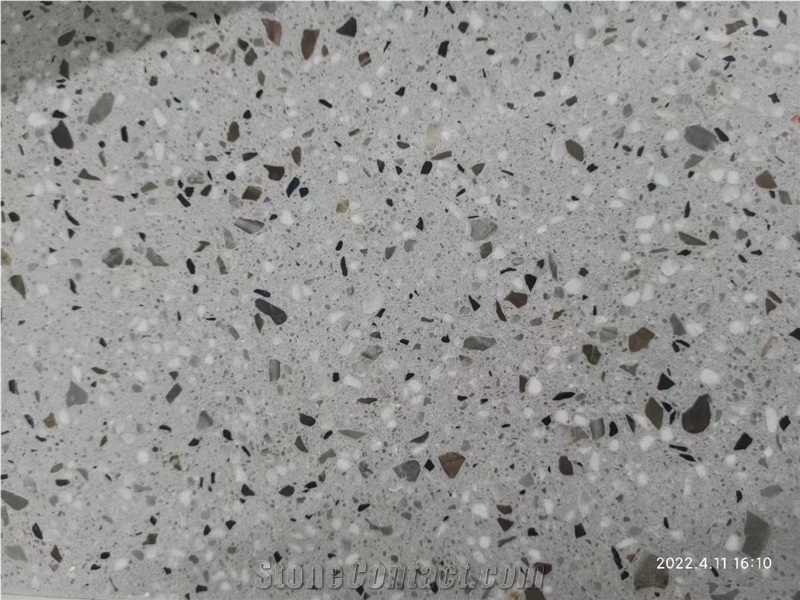 China Light Green Grass Terrazzo Nice Floor