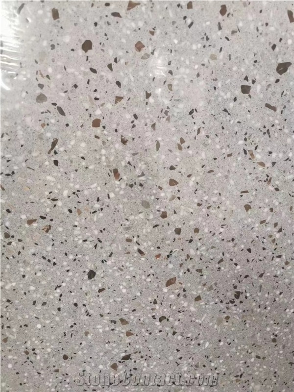 China Light Grey Terrazzo High Quality Wall Polish
