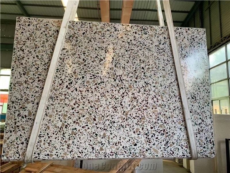 China Light Grey Terrazzo High Quality Wall Polish