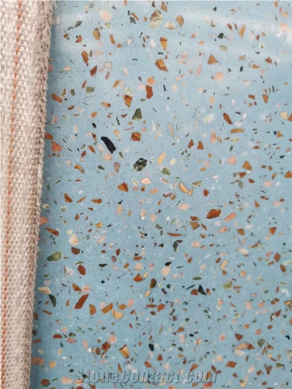 China Light Grey Terrazzo High Quality Wall Polish