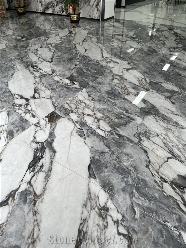 High End Grey  Sintered Stone Floor Polish