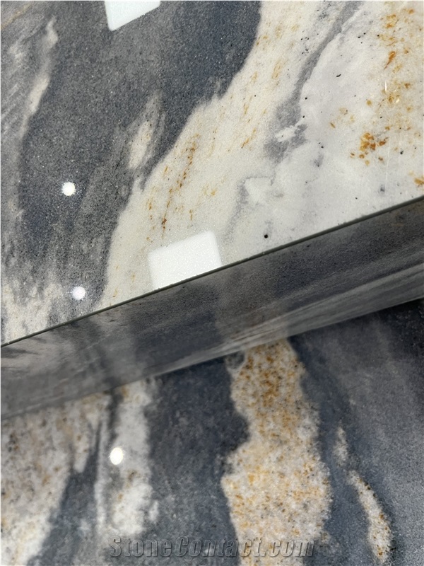 Honed Good Quality Blue Sintered Stone Stair Step
