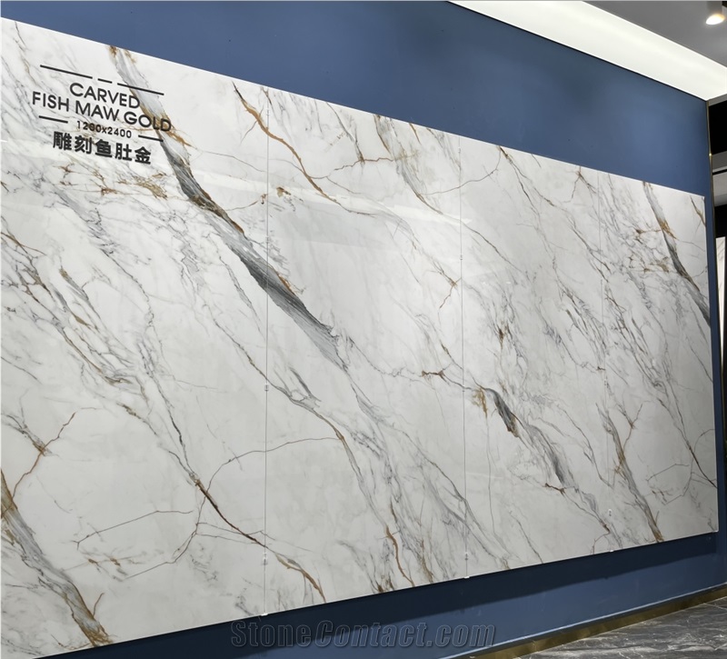 Hot Selling Calacatta Gold Sintered Stone Slab Wall
