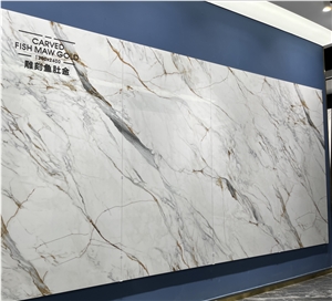 Hot Selling Calacatta Gold Sintered Stone Slab Wall