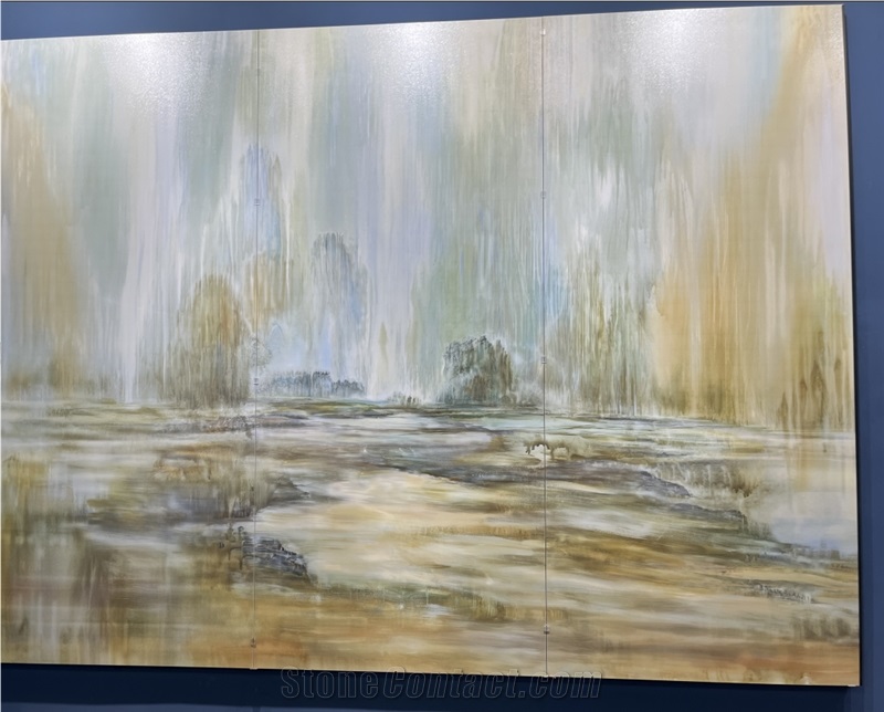 Hot Selling Calacatta Gold Sintered Stone Slab Wall