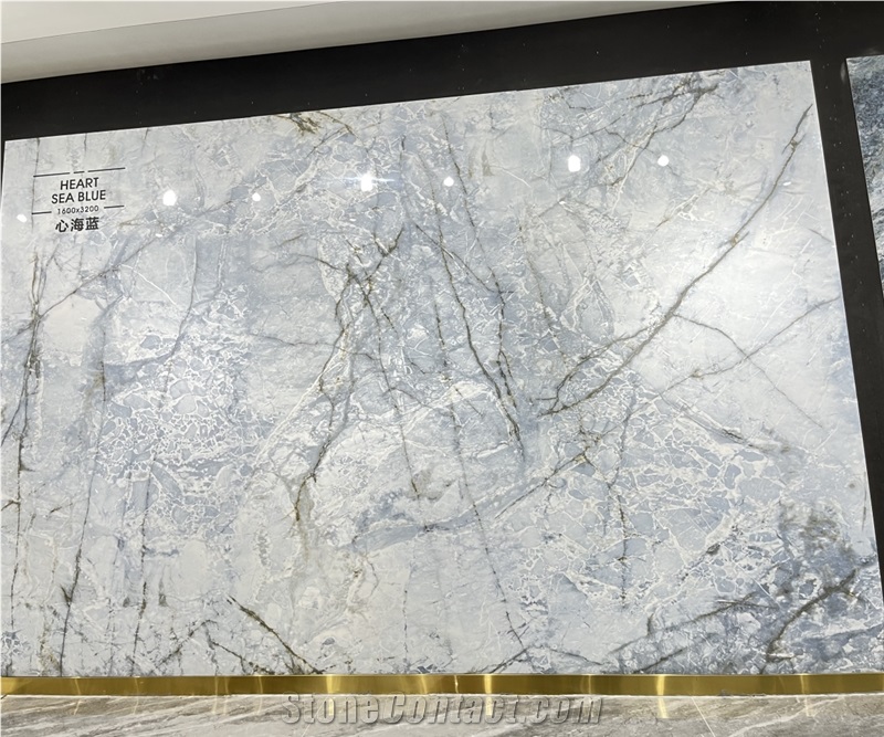 SEA BLUE SINTERED STONE WALL HIGH END