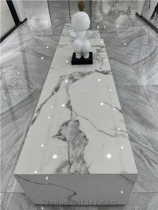 White Calacatta Sintered Stone Polish High Quality