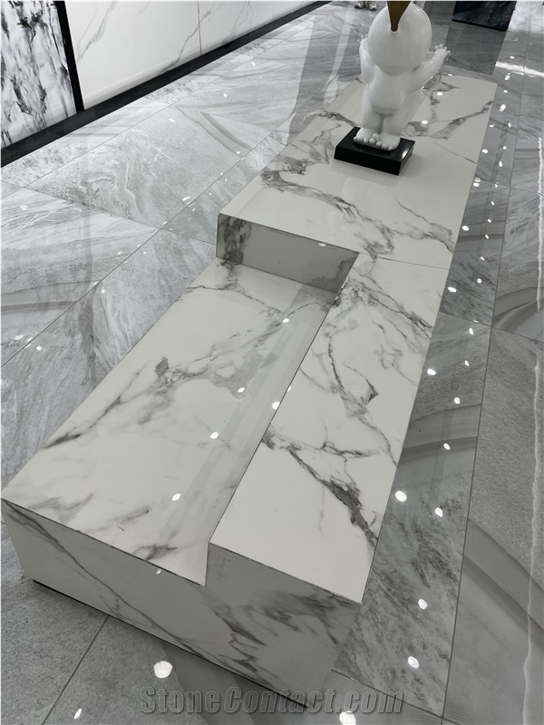 White Calacatta Sintered Stone Polish High Quality