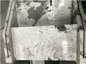 White Sintered Stone Steps