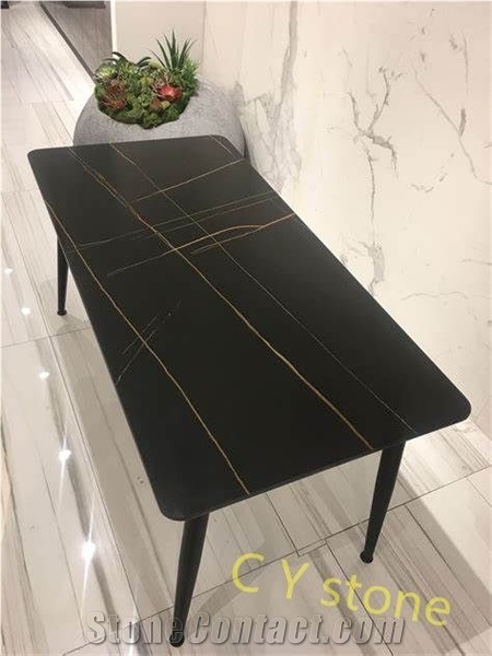 Artificial Quartz Black Kitchen Countertops, Worktops