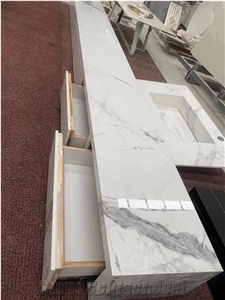Artificial Stone Countertop Calacatta For Shop