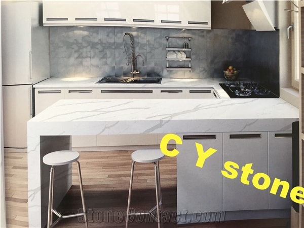 Artificial Stone Quartz Countertop, Kitchen Bar Tops