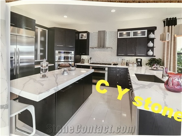 Artificial Stone Quartz Countertop, Kitchen Bar Tops