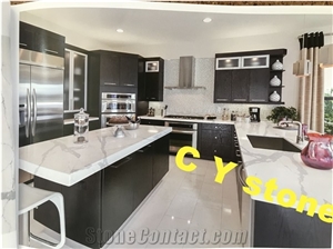 Artificial Stone Quartz Countertop, Kitchen Bar Tops