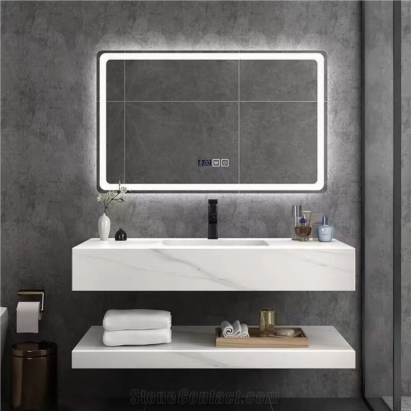 Artificial Stone Sintered Stone Bath Tops Calacatta White