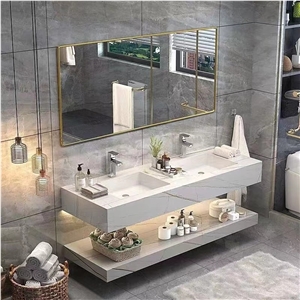 Artificial Stone Sintered Stone Bath Tops Calacatta White