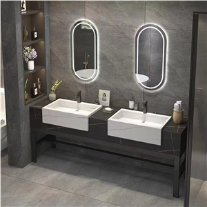 Artificial Stone Sintered Stone Bath Tops Calacatta White
