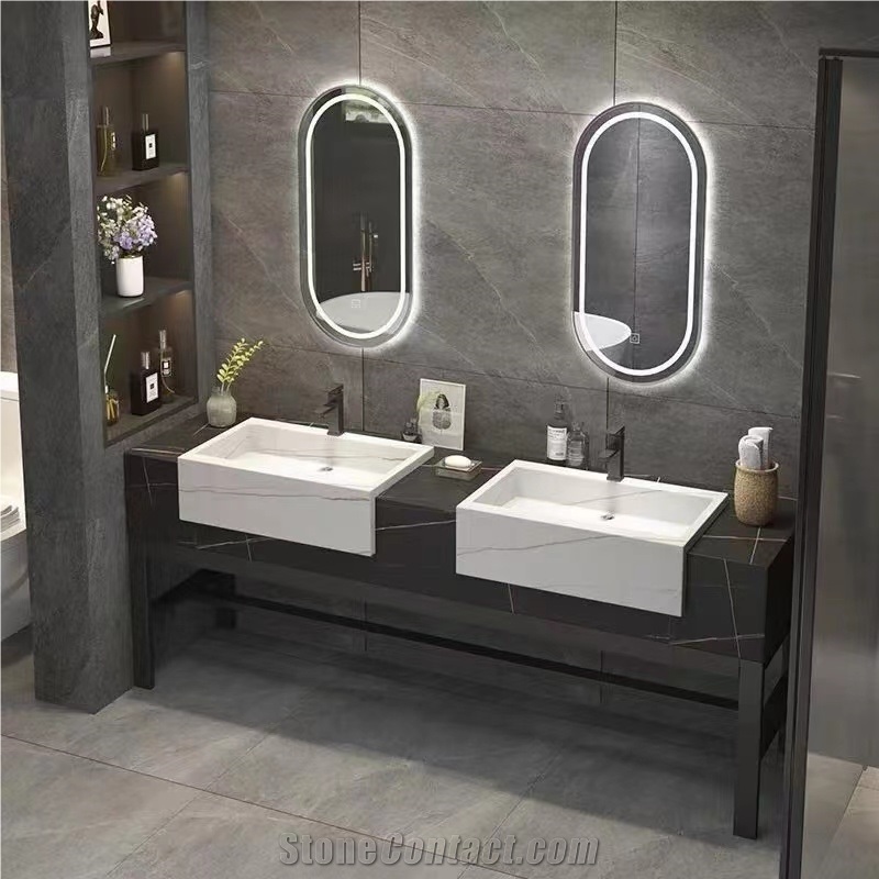 Artificial Stone Sintered Stone Bathroom Vanity Tops