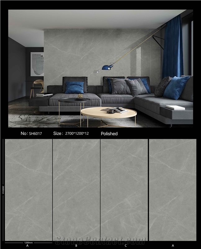 Bulgaria Grey Sintered Stone Slab Sintered Stone Slabs