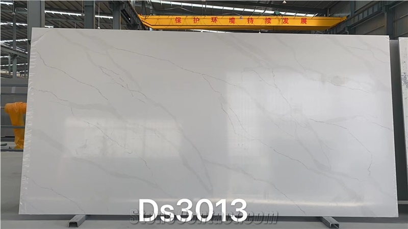 Calacatta White Quartz Stone For Kitchen Tops