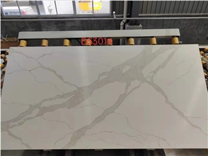 Calacatta White Quartz Stone For Kitchen Tops