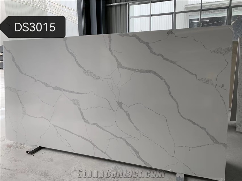 Calacatta White Quartz Stone For Kitchen Tops