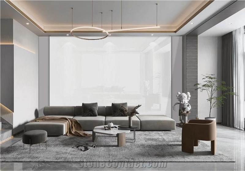 Chinese Hemus White Artificial Stone Porcelain Slab For Wall