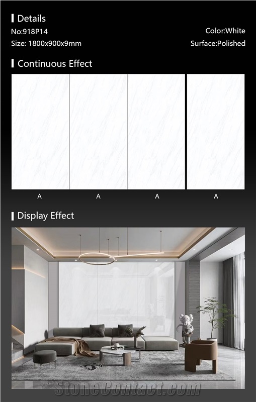Chinese Hemus White Artificial Stone Porcelain Slab For Wall