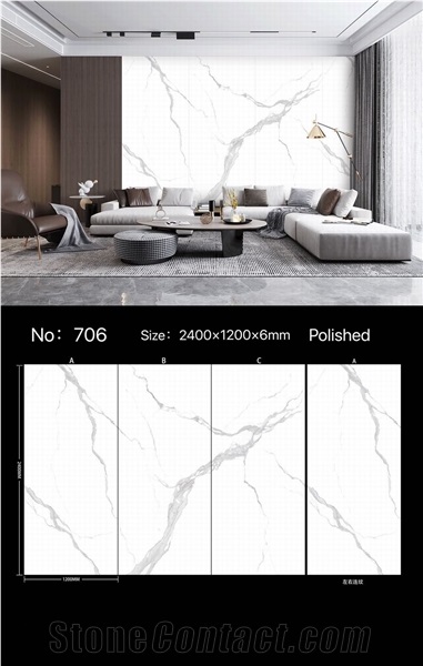 Freesia White Sintered Stone Slab New Fish Maw White