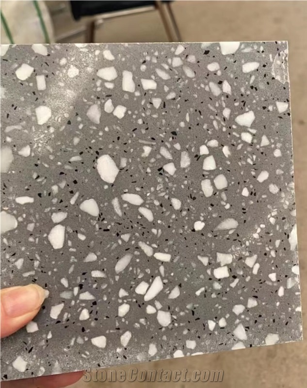 Grey Terrazzo Artificial Stone Polished & Honed Tiles