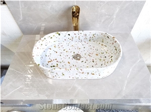 Hot Sale Chinese Artifical Stone Sinks Terrazzo Washbasin Hot Sale Chinese Artifical Stone Sinks Terrazzo Washbasin