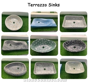 Hot Sale Chinese Artifical Stone Sinks Terrazzo Washbasin
