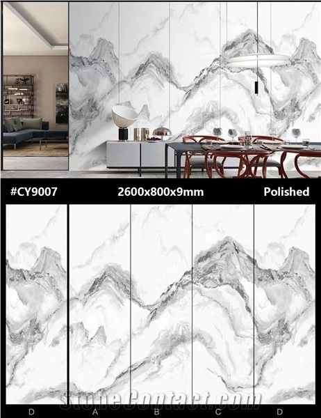 Top Selling Scenery Sintered Stone Slab For Wall In China