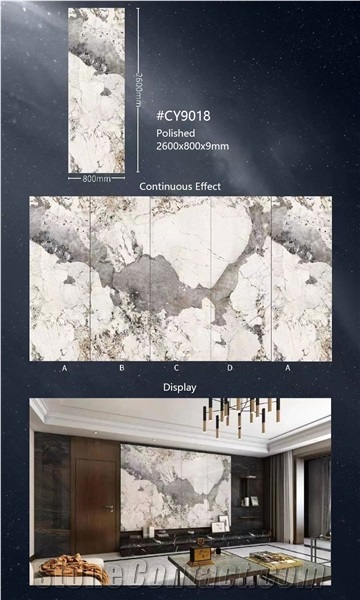 Top Selling Scenery Sintered Stone Slab For Wall In China