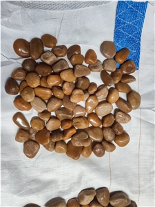 Wholesale Garden Natural Light Beige Pebble Stone Polish