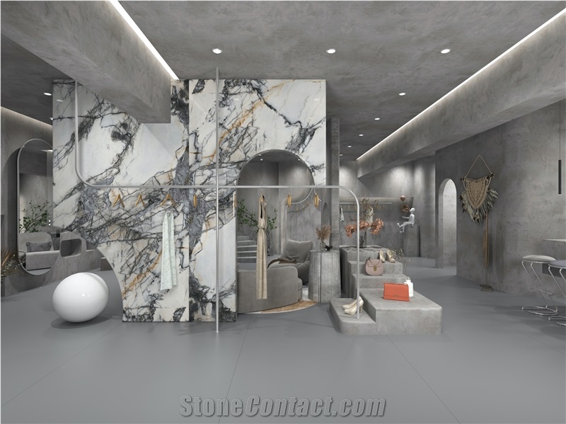 Monterian Pure Grey Sintered Stone Slabs