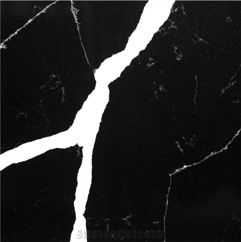 Quartz Stone Black Calacatta Slabs