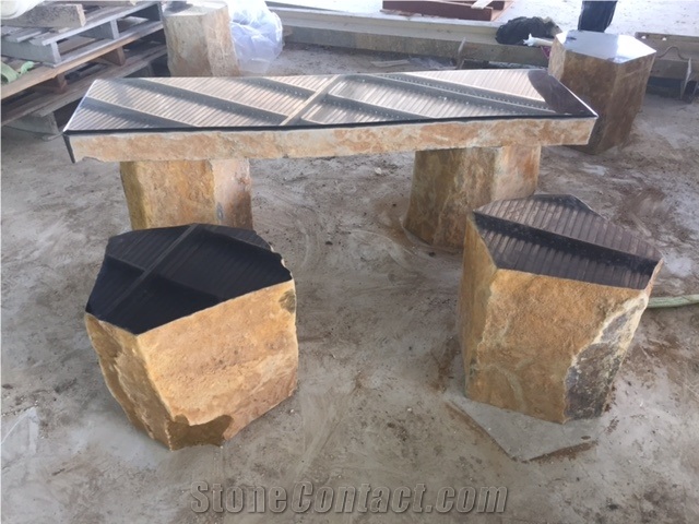 Basalt Chair, Garden Bench