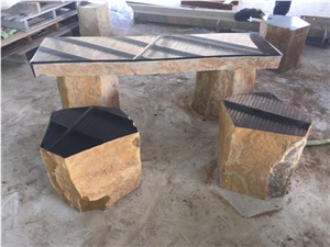 Basalt Chair, Garden Bench