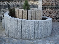 WHITE SL PALISADE- SL White Granite Garden Pillars WHITE SL PALISADE- SL White Granite Garden Pillars