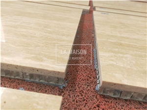 Beige Travertine Marble Composite Laminated Honeycomb Panels