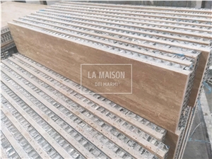 Beige Travertine Marble Composite Laminated Honeycomb Panels