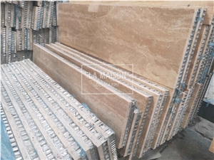 Beige Travertine Marble Composite Laminated Honeycomb Panels