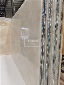 Crystal White Semiprecious Stone Composite Honeycomb Panels