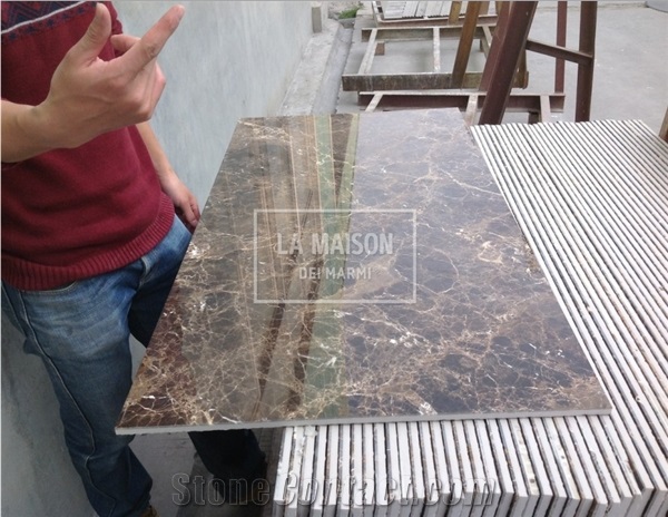 Dark Emperdor Marble Laminated Composite Ceramic  Floor/Wall