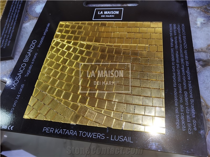 Real Gold And Real Mosaic For Wall Tile