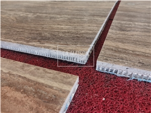 Silver Travertine Composite Laminated Honeycomb Slabs