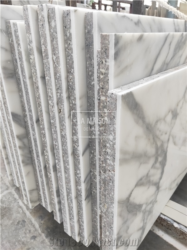 Statuario Marble Laminated Composite Granite For Floor/Wall