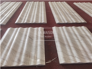 Volakas White 3D Carved Marble Composite Honeycomb  Panels