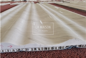 Volakas White 3D Carved Marble Composite Honeycomb  Panels